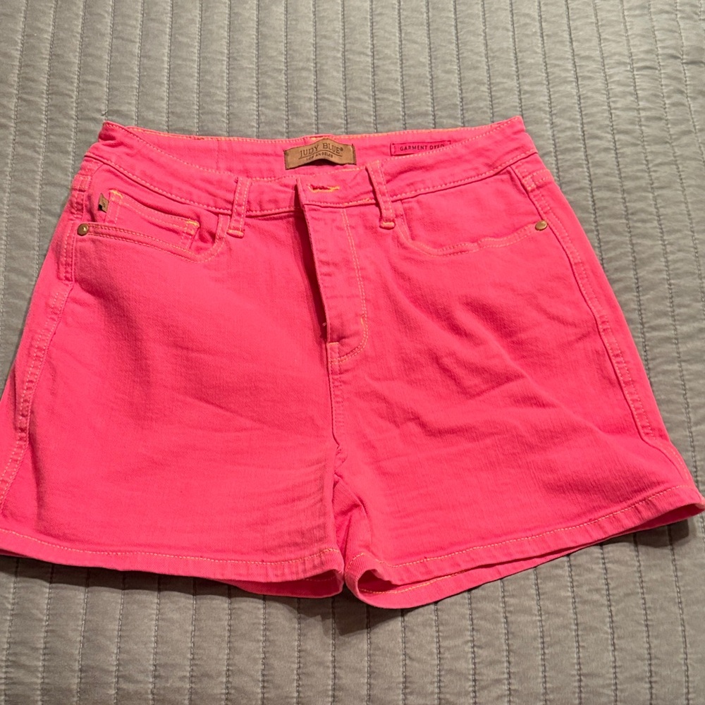 Judy Blue Vibrant Pink Jean Shorts